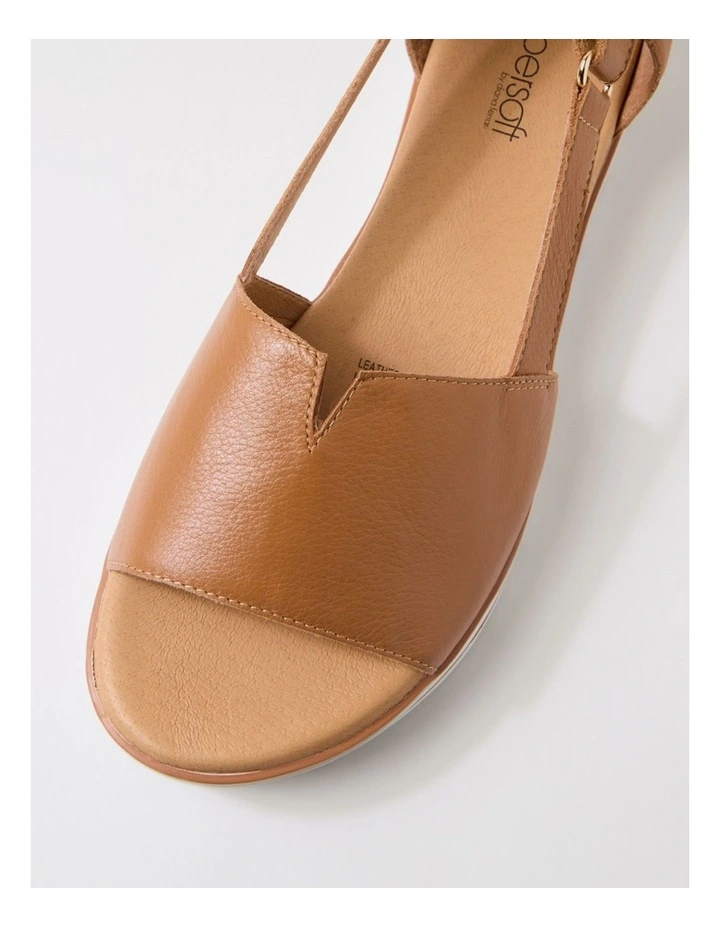 Ashiers Dark Tan Leather Sandals image 4