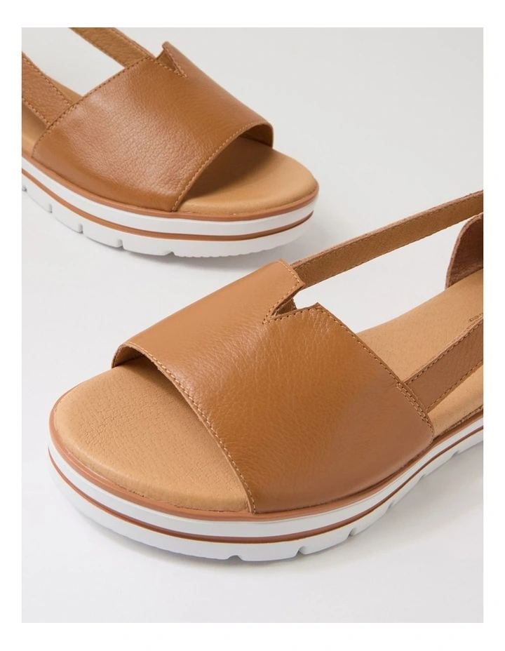 Ashiers Dark Tan Leather Sandals image 5