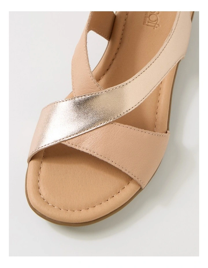 Bensin Dark Nude Rose Gold Leather Sandals image 4