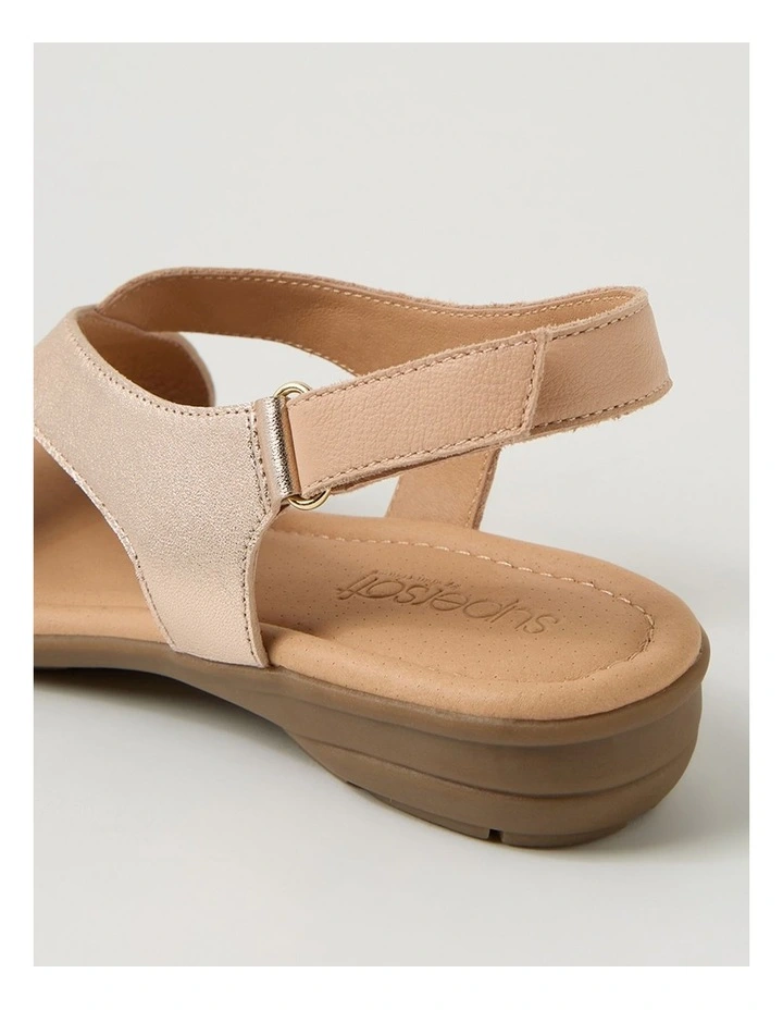 Bensin Dark Nude Rose Gold Leather Sandals image 5