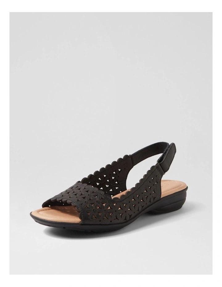 Benisie Black Leather Sandals image 2