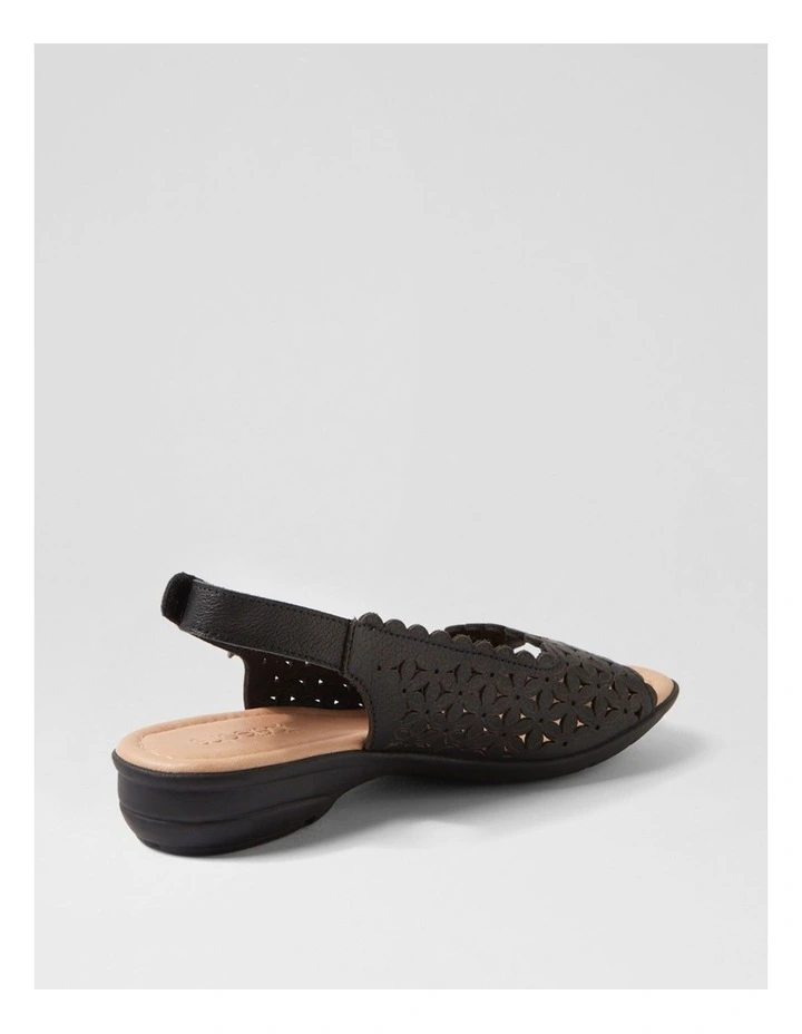 Benisie Black Leather Sandals image 3