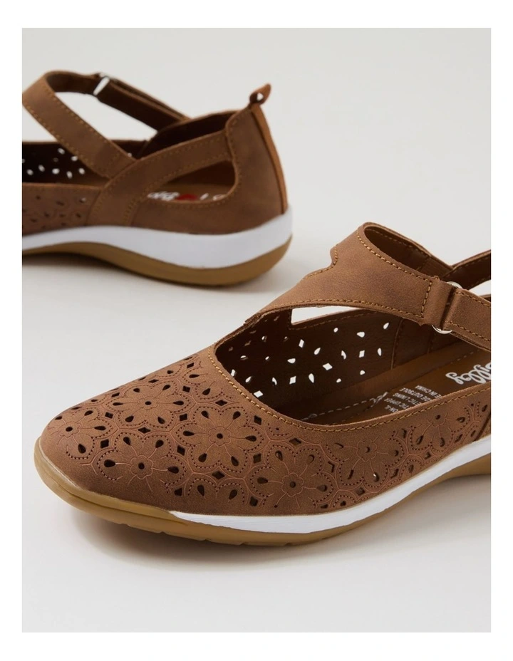 Ardon Tan Nubuck Pu Flat Shoes image 5