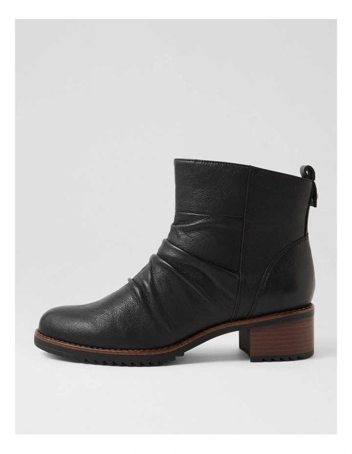 Gardin Black Leather Ankle Boots image 1