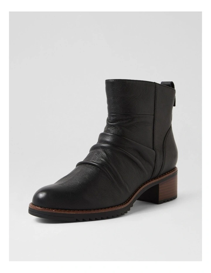 Gardin Black Leather Ankle Boots image 2