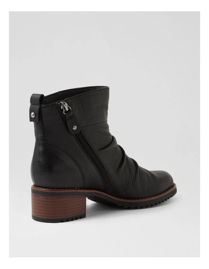 Gardin Black Leather Ankle Boots image 3