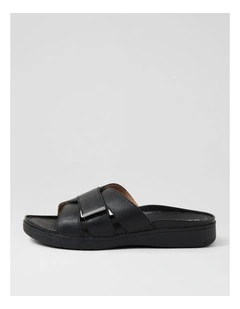 Kimmies Black Leather Sandals