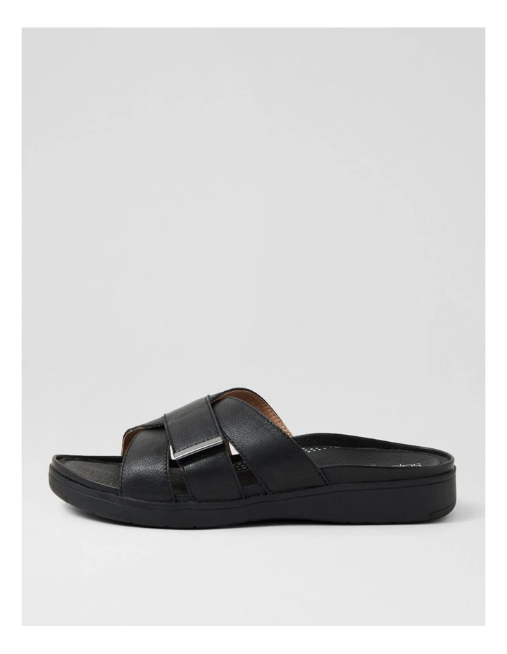 Kimmies Black Leather Sandals image 1