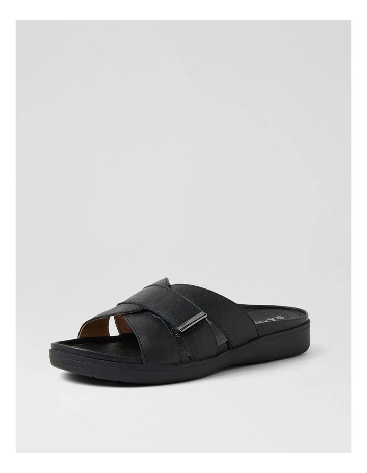Kimmies Black Leather Sandals image 2
