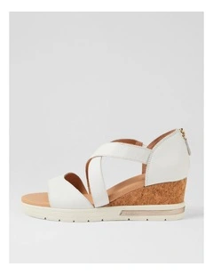 Amy White Leather Sandals