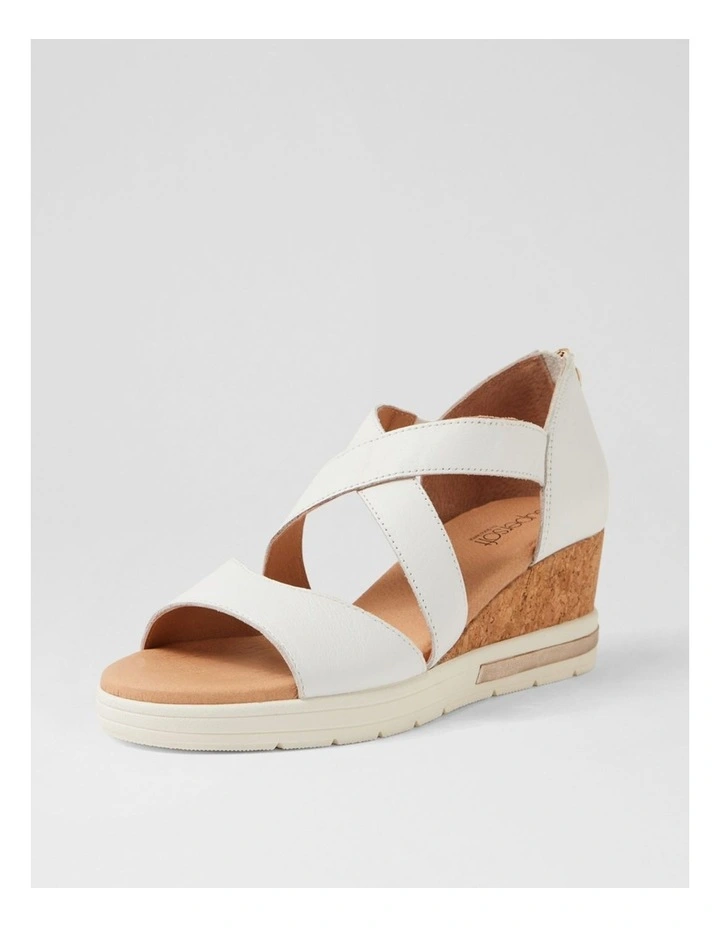 Amy White Leather Sandals image 2