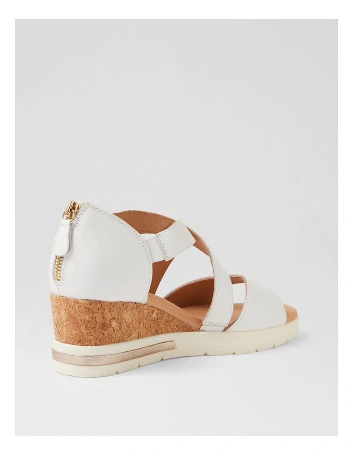 Amy White Leather Sandals image 3
