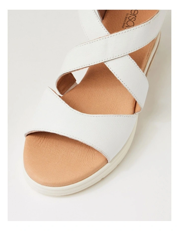 Amy White Leather Sandals image 4