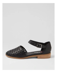 Quotes Black Flat Shoes