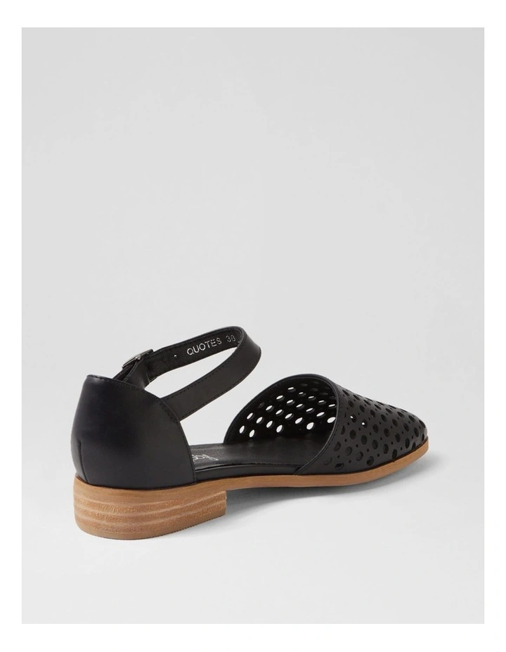 Quotes Black Flat Shoes image 3