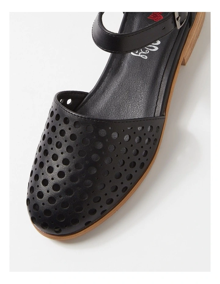 Quotes Black Flat Shoes image 4