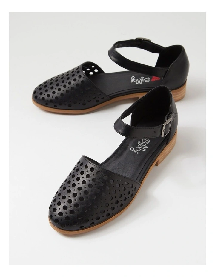 Quotes Black Flat Shoes image 5