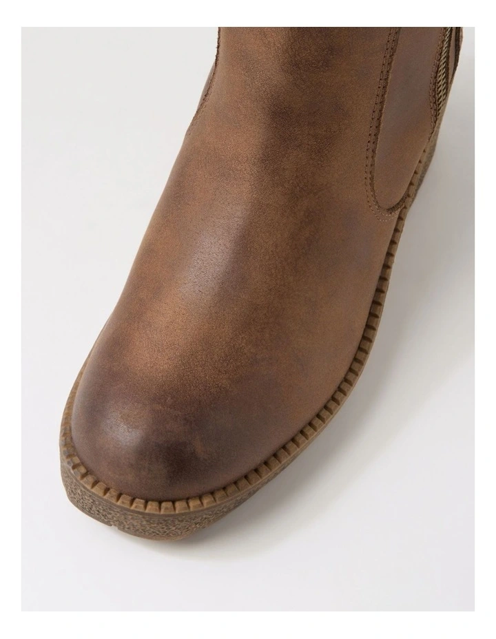Layee Dark Taupe Microsuede Ankle Boots image 4