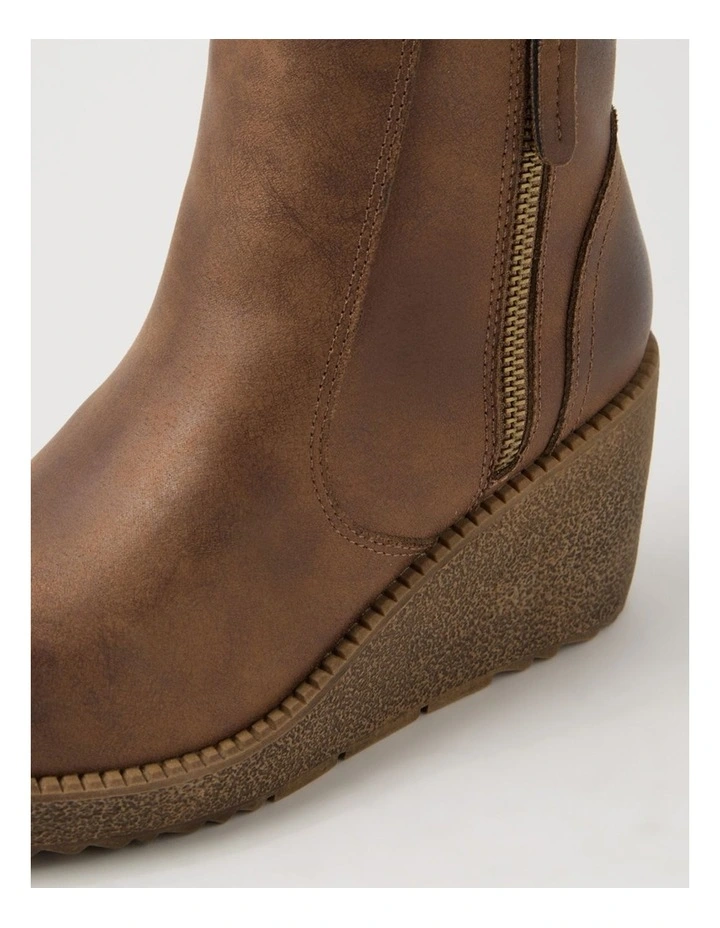 Layee Dark Taupe Microsuede Ankle Boots image 5