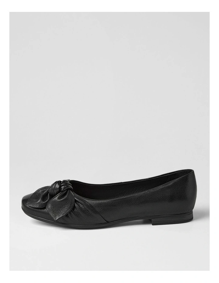 Ulrich D Black Leather Ballet Flats image 1