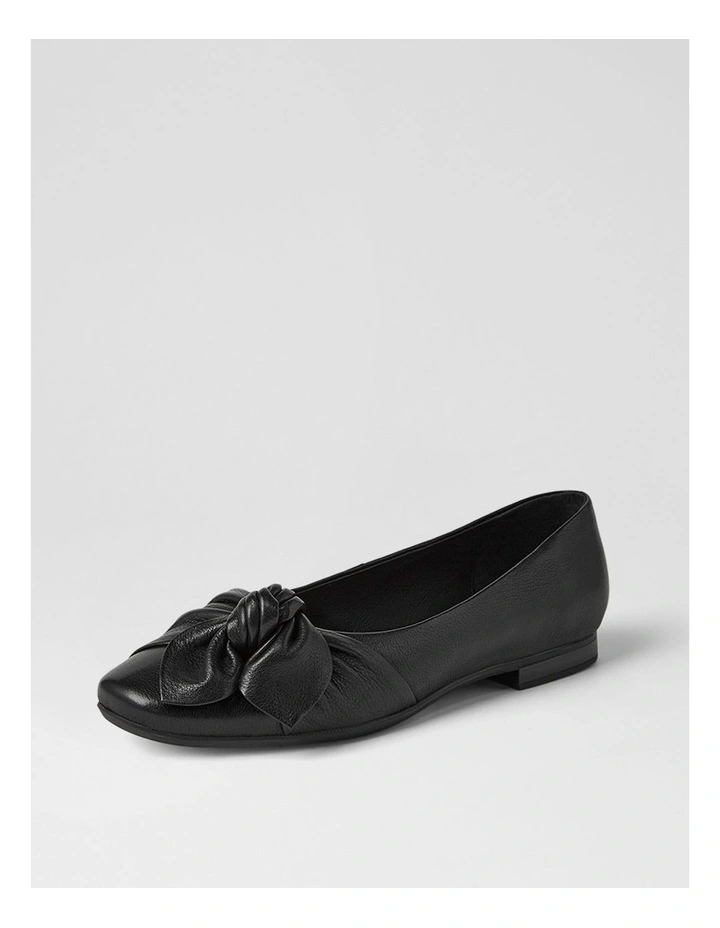Ulrich D Black Leather Ballet Flats image 2