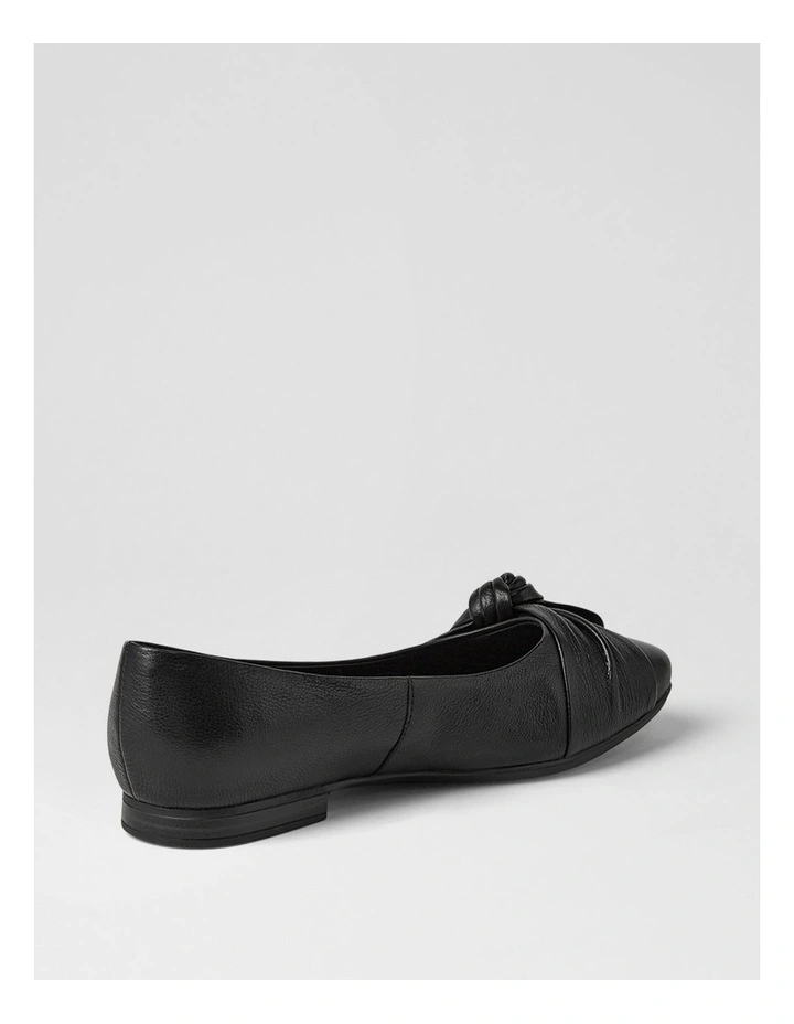 Ulrich D Black Leather Ballet Flats image 3