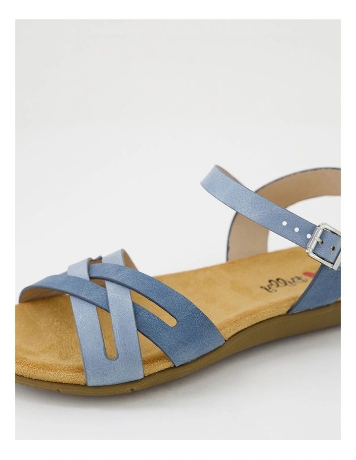 Fristie Denim Blue Nubuck Pu Sandals image 5