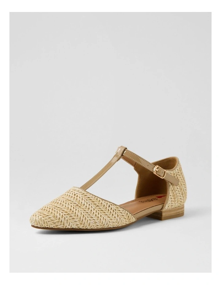 Allora Natural Synthetic Raffia Flat Shoes image 2