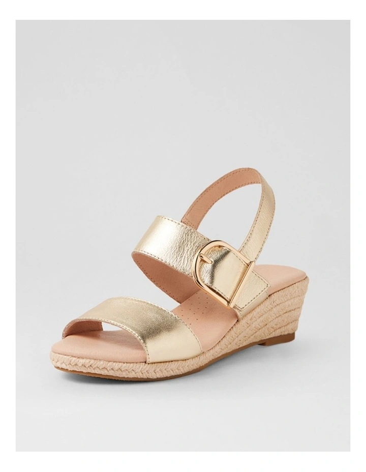 Hucy Pale Gold Leather Sandals image 2