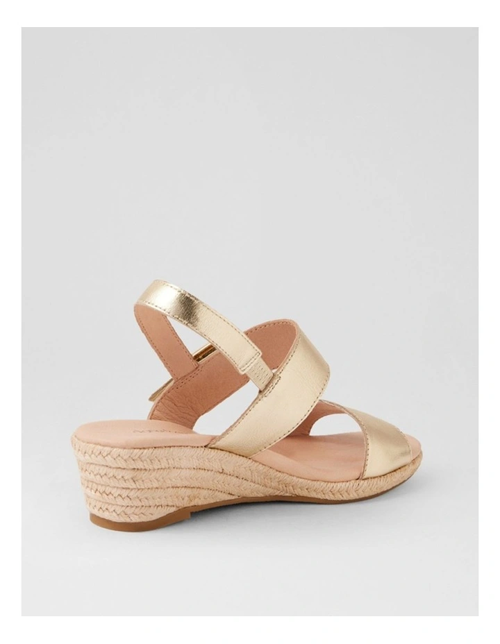 Hucy Pale Gold Leather Sandals image 3