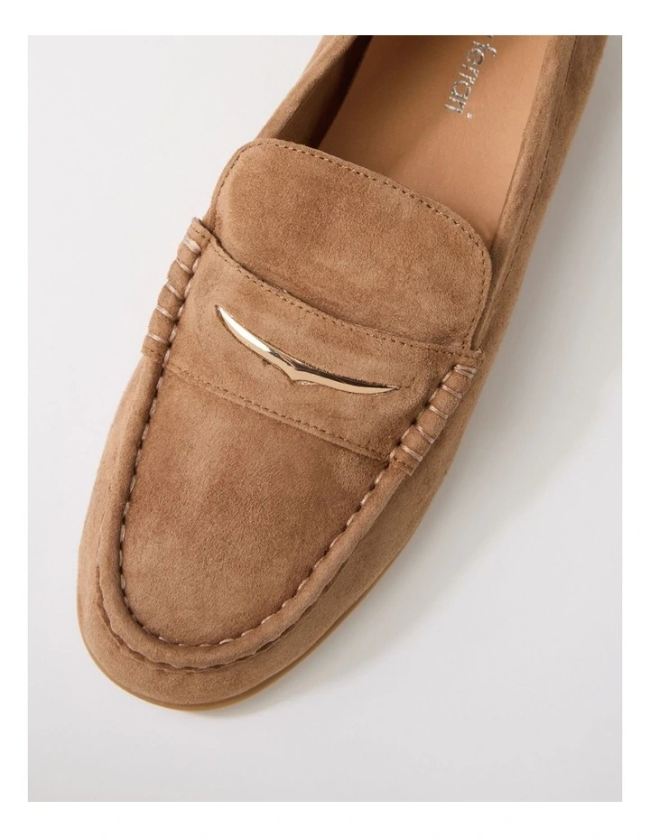 Rhaul Light Choc Suede Flat Shoes image 4