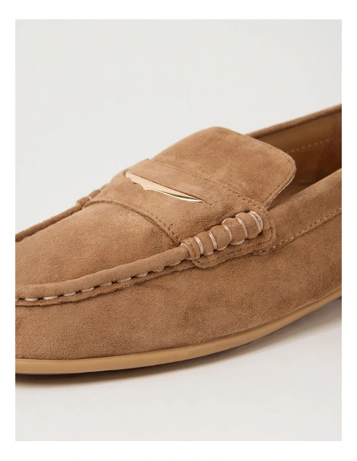 Rhaul Light Choc Suede Flat Shoes image 5