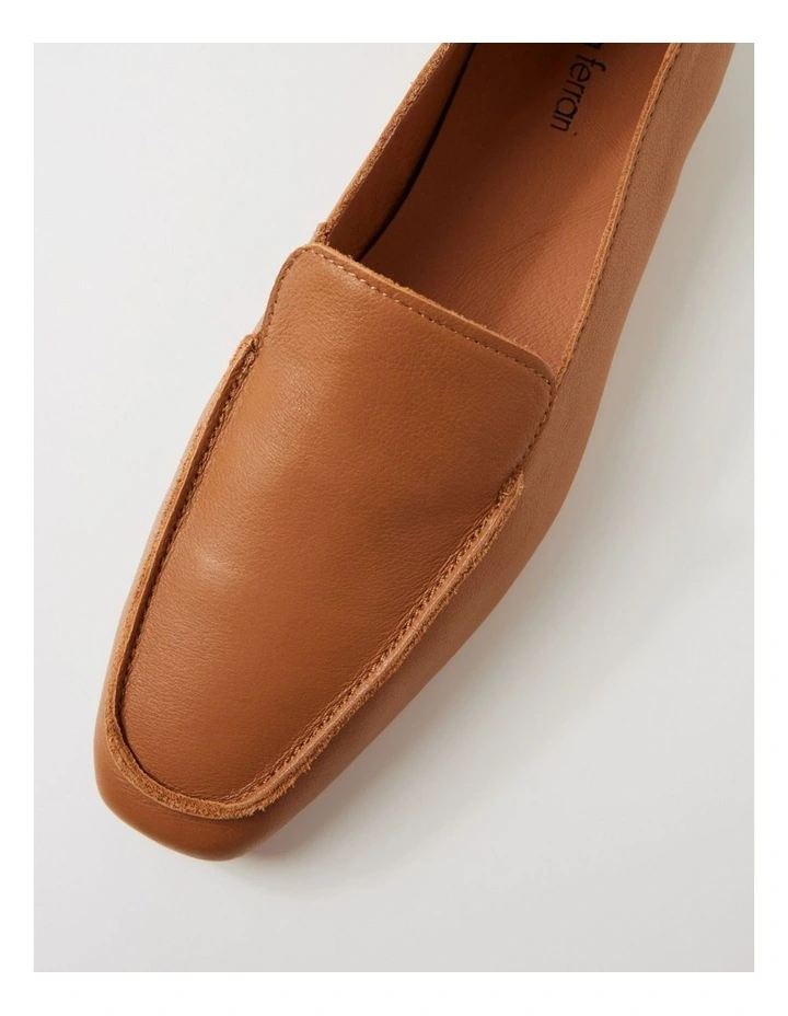 Kirrer Tan Leather Flat Shoes image 4