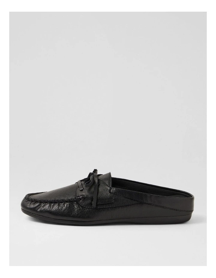 Ebuni Black Leather Flat Shoes image 1