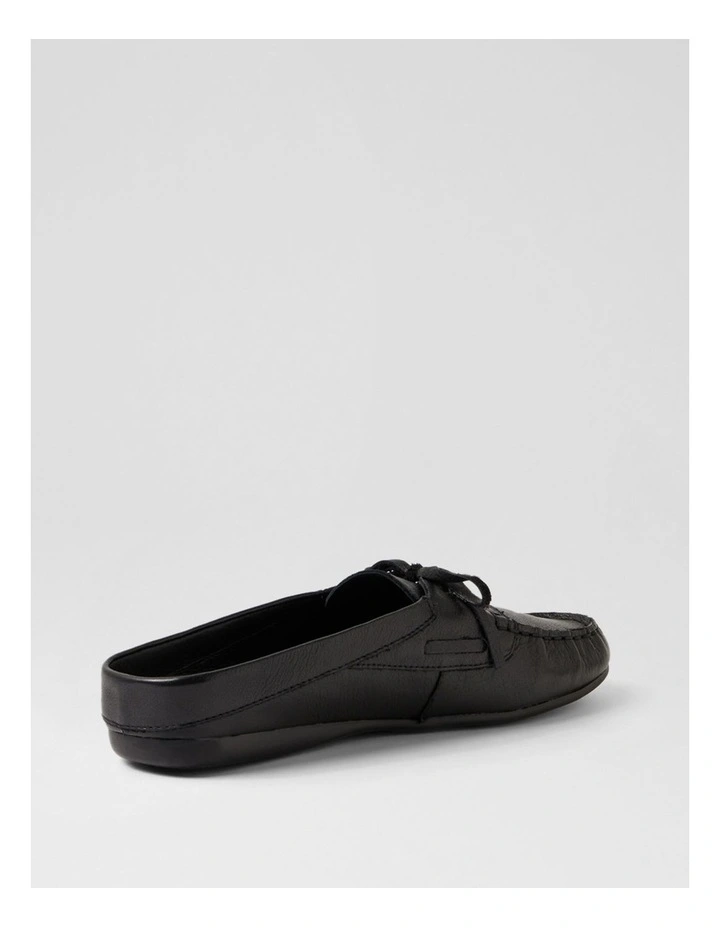Ebuni Black Leather Flat Shoes image 3