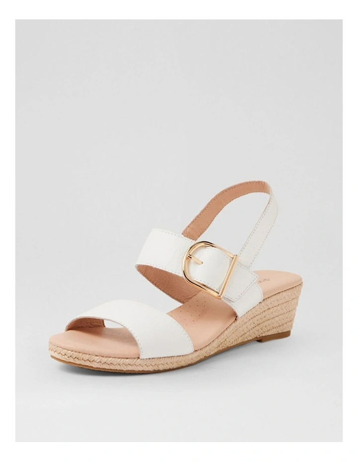 Hucy White Leather Sandals image 2