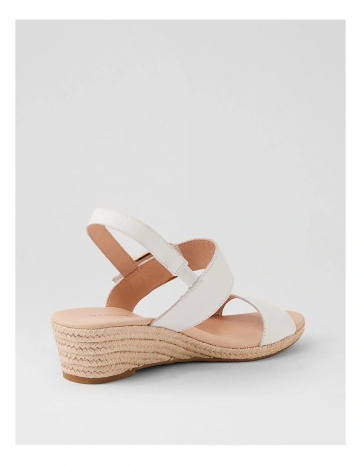 Hucy White Leather Sandals image 3
