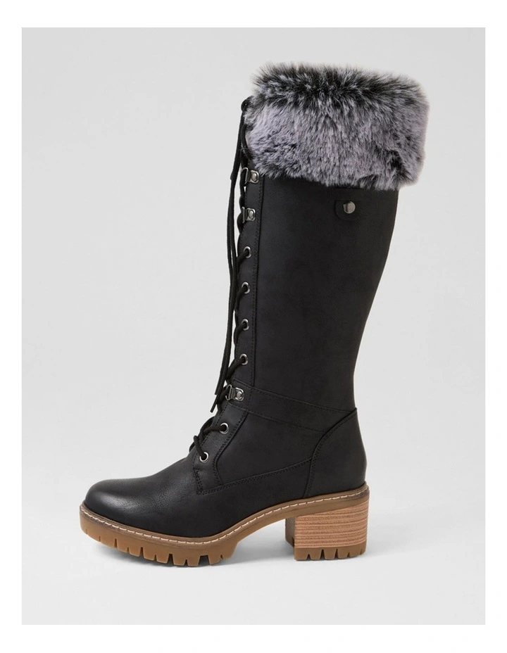 Wonto Black Knee High Boots image 1