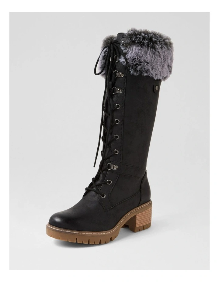 Wonto Black Knee High Boots image 2