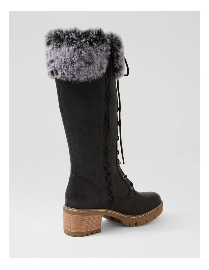 Wonto Black Knee High Boots image 3