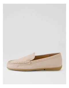 Rana Cappuccino Leather Flat Shoes