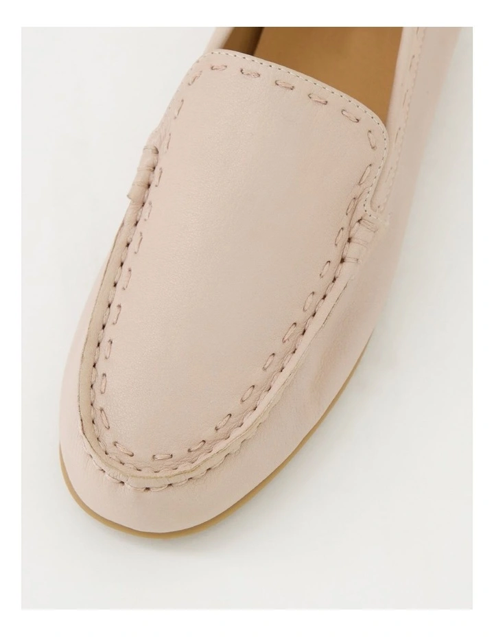 Rana Cappuccino Leather Flat Shoes image 4