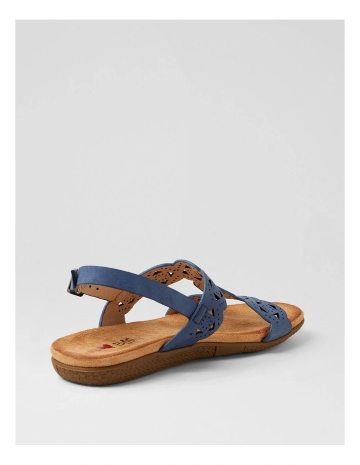 Falvinea Navy Nubuck Pu Sandals image 3