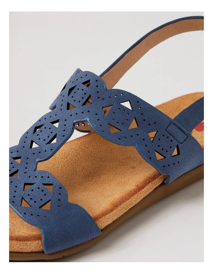 Falvinea Navy Nubuck Pu Sandals image 5