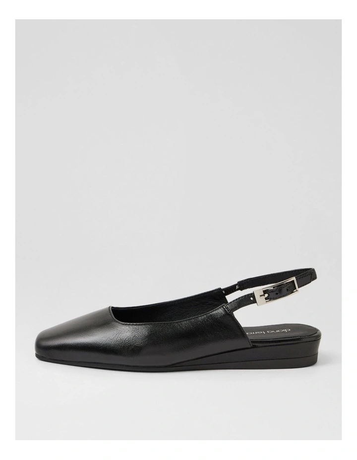 Kailani Black Luxe Leather Slingbacks image 1