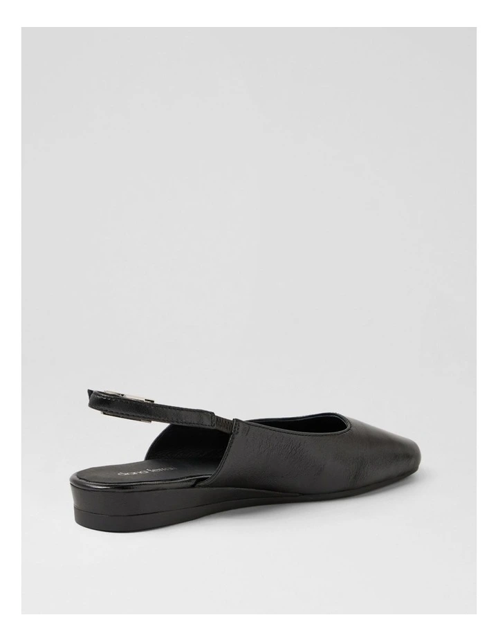 Kailani Black Luxe Leather Slingbacks image 3