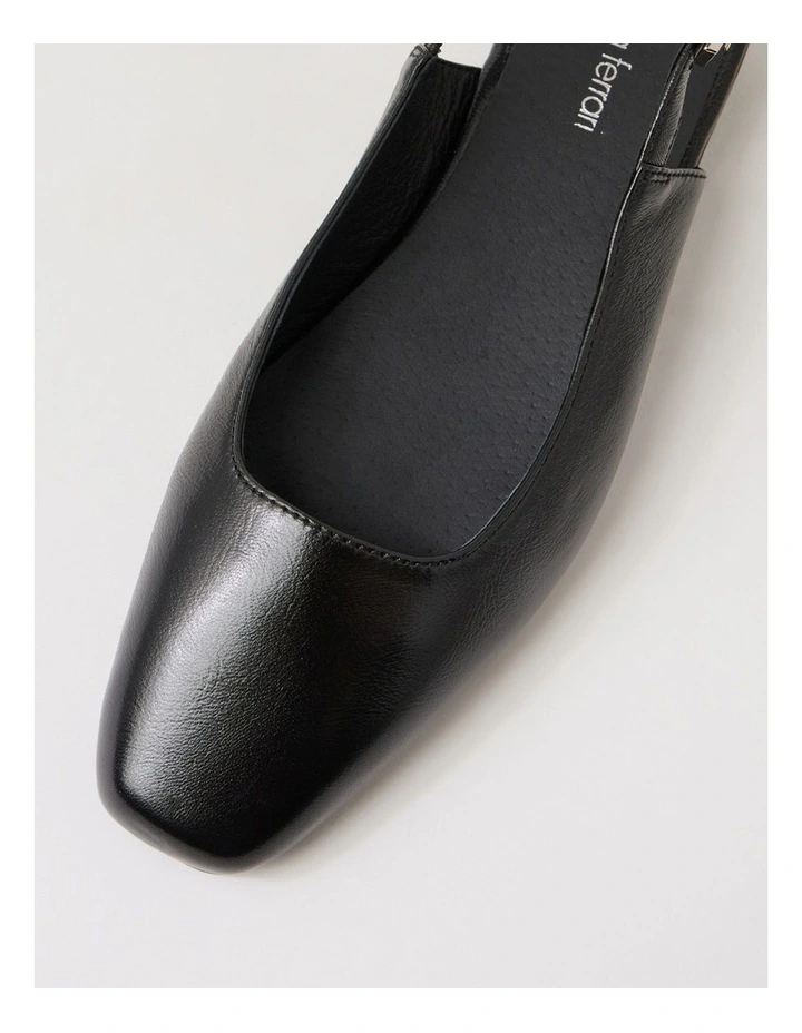 Kailani Black Luxe Leather Slingbacks image 4