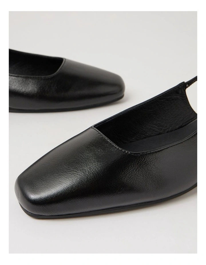 Kailani Black Luxe Leather Slingbacks image 5