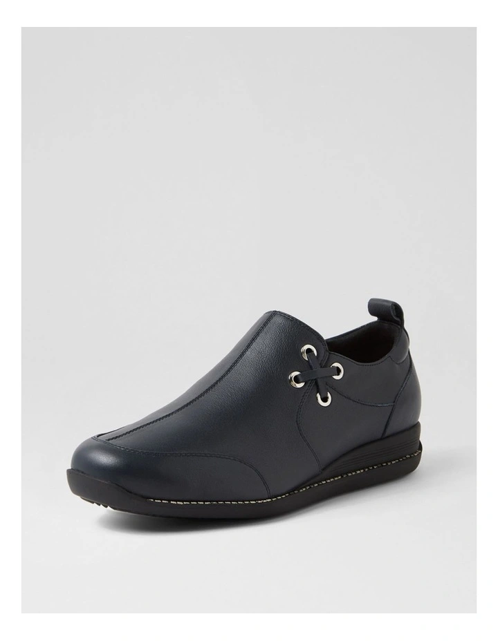 Ivyies Navy Leather Flat Shoes image 2