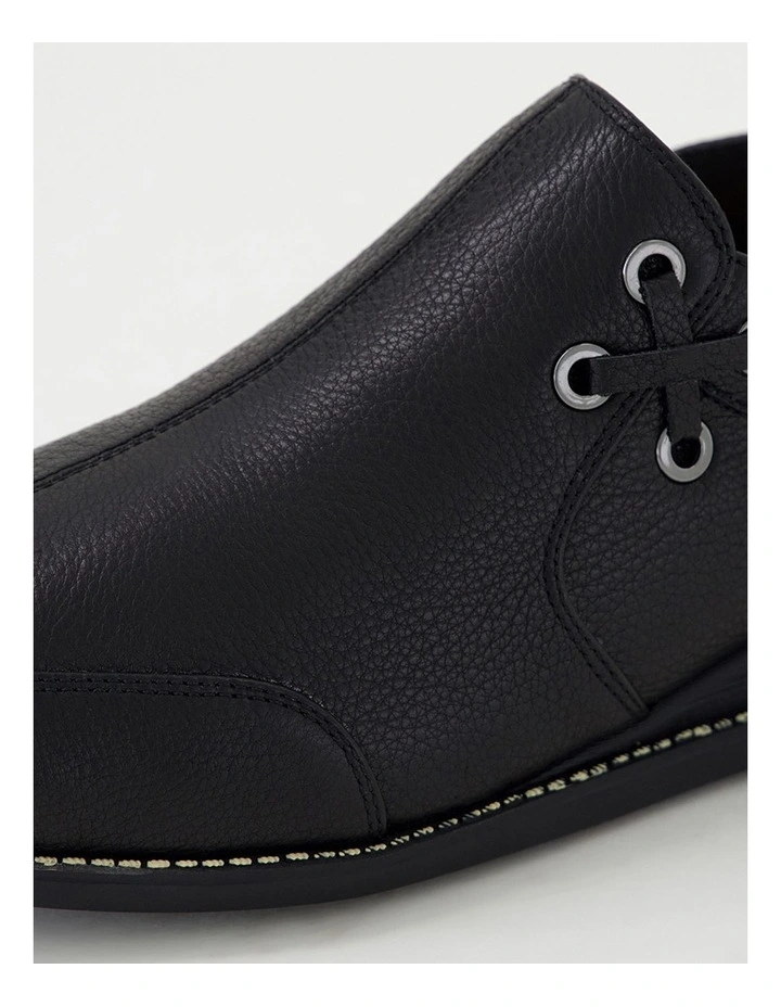Ivyies Black Leather Flat Shoes image 5
